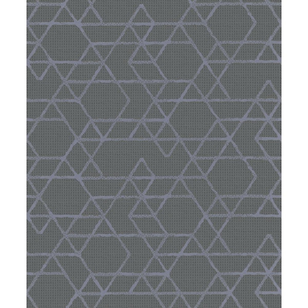 Marburg Montego Dark Grey Geometric Paper Strippable Roll (Covers 56.4 sq. ft.)