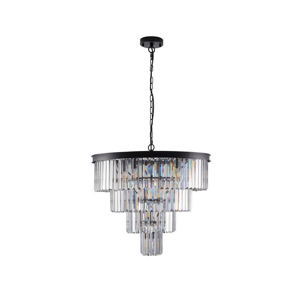 12-Light Black Crystal Chandelier 4-Tier Chandelier for Living Room Dinning Room Foyer Master Room price history on PriceWatchPro