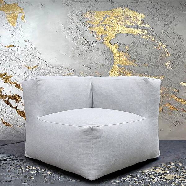 eVita Patio Outdoor Olefin Lounge Chair Plastic with Grey Cushions