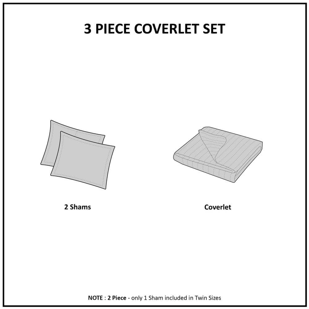 Khaki Full Microfiber Reversible Quilt Set