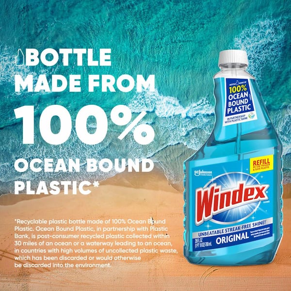 Windex 26 fl. oz. Original Blue Glass Cleaner Refill Bottle 329074 - The  Home Depot