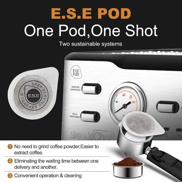 Buy Wholesale China E.s.e Coffee Pod Machines 2 In 1 System With Two  Filters For Ground Coffee And E.s.e Pod & Coffee Pod Machines at USD 46