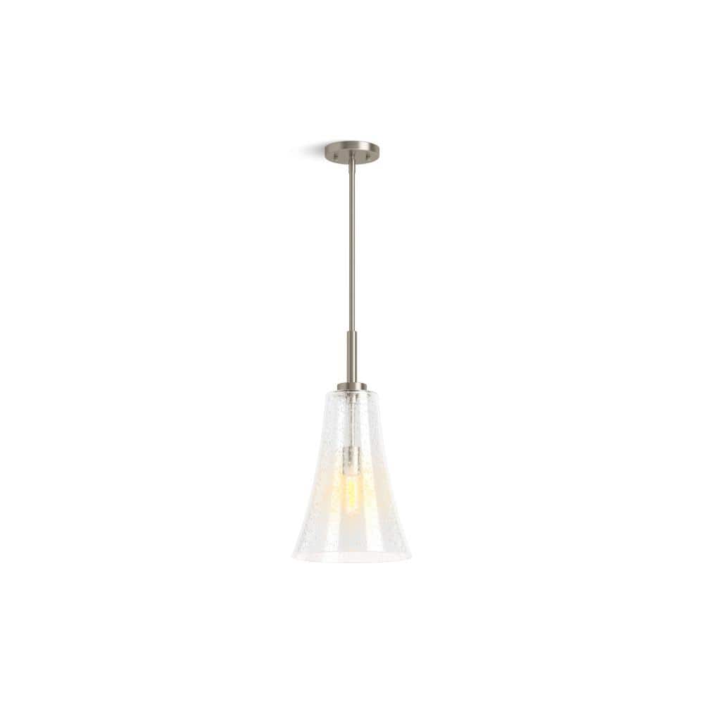 Simplice 10 in. 1-Light Brushed Nickel Shaded Pendant price history on PriceWatchPro