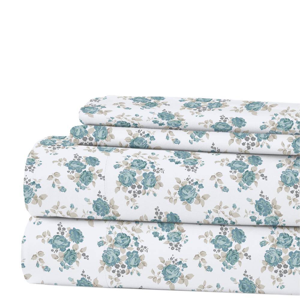 Forever Roses Twin Microfiber 3-Piece Sheet Set
