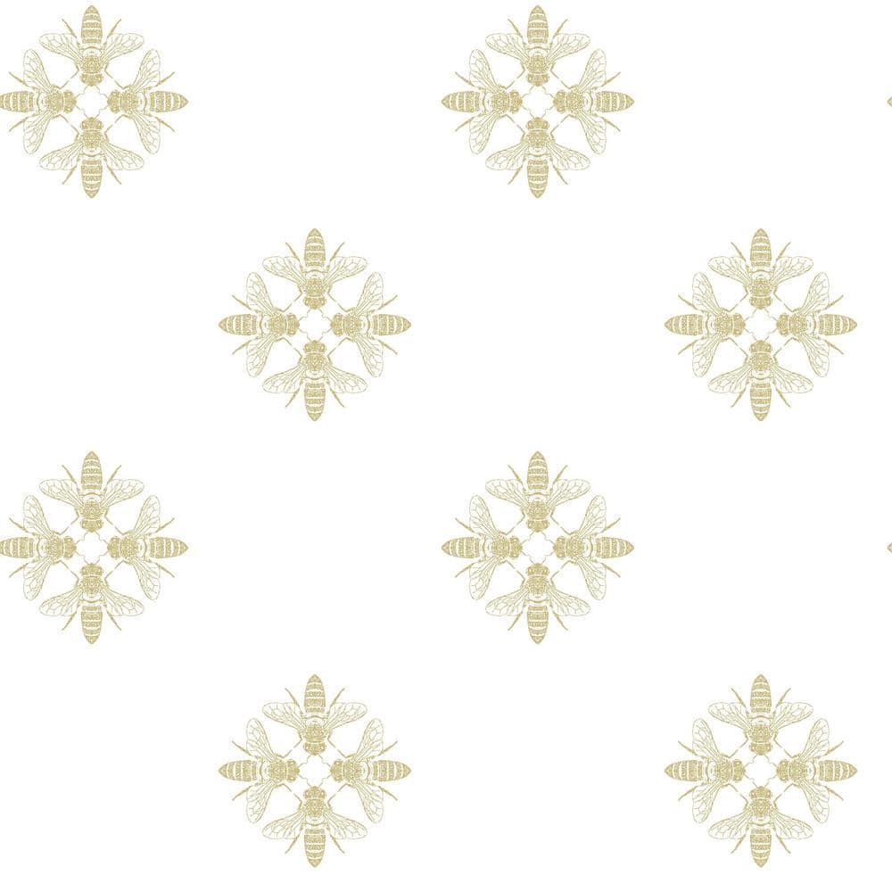 Honey Bee Gold Vinyl Peel & Stick Repositionable Wallpaper Roll (Covers 28.18 Sq. Ft.) price history on PriceWatchPro