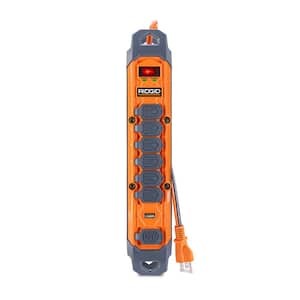 8 ft. Cord 6-Outlet 2 USB-A 2100J Surge Protector