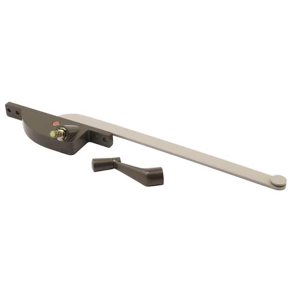 Prime-Line Steel Casement Window Operator, 9 in. Arm, Teardrop Housing, Bronze, Left Hand