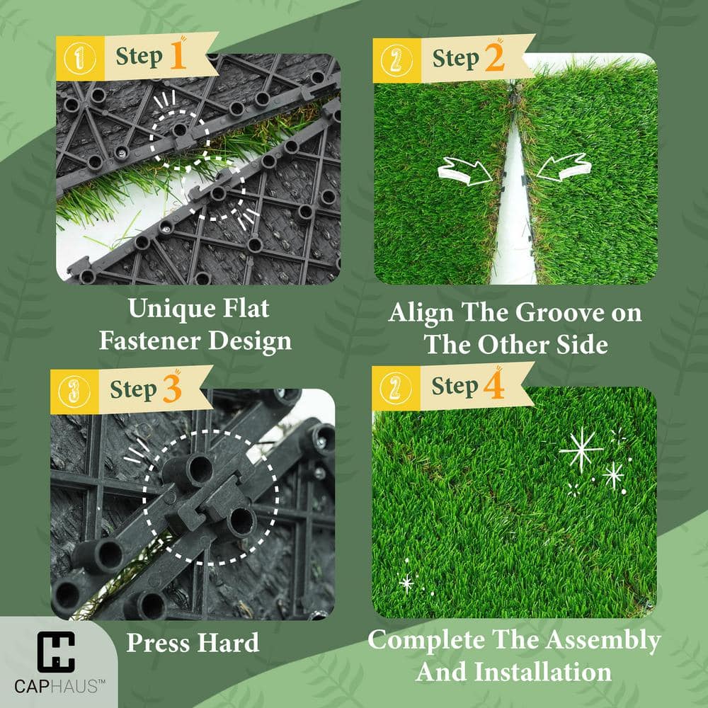 12" x 12" Green Artificial Grass Turf Tiles