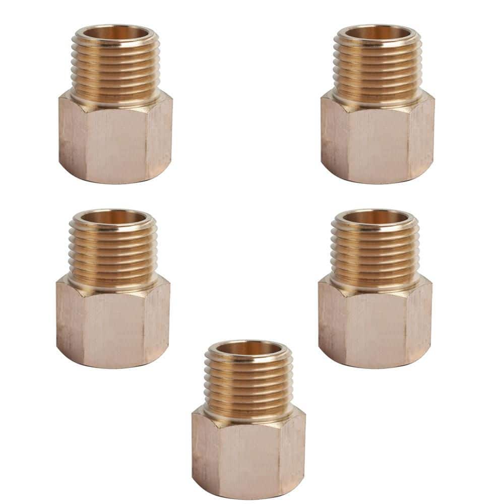 1/2 in. FIP x 1/2 in. MIP Brass Pipe Adapter Fitting (5-Pack) price history on PriceWatchPro