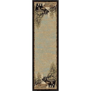 Lodge King Timberland Multi-Colored 2 ft. x 8 ft. Area Rug