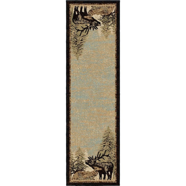 Lodge King Timberland Multi-Colored 2 ft. x 8 ft. Area Rug
