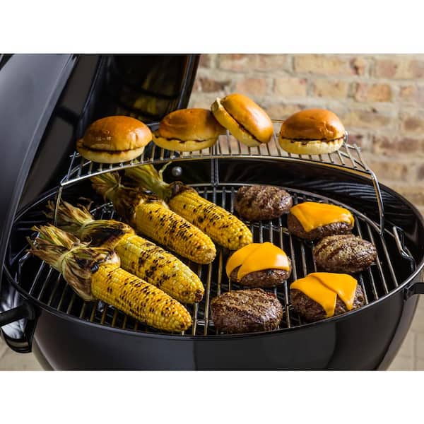 Master-Touch 22 in. Charcoal Grill in Ivory with Built-In Thermometer