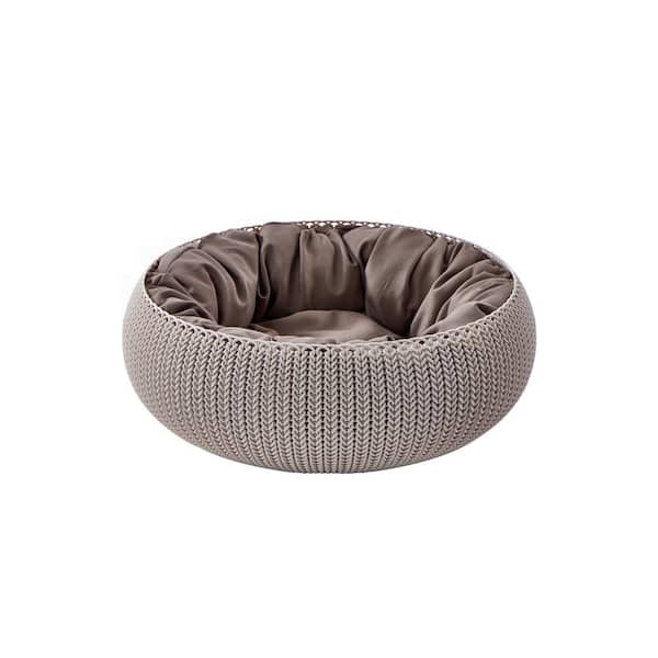 Keter KNIT Cozy Small Sandy Resin Pet Bed