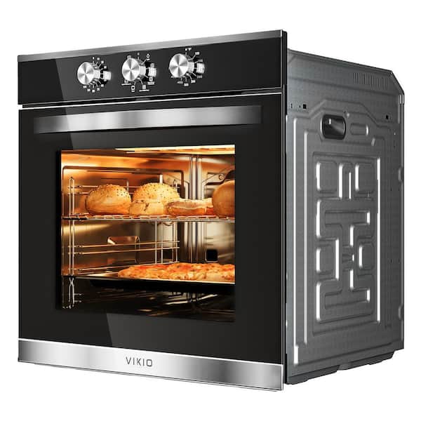 24 in. 2.83 cu. ft. Built-in single Electric Wall Oven with Convection and Manual Clean in Stainless Steel, 8 Funtions