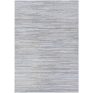 Monte Carlo Coastal Breeze Taupe-Champagne 3 ft. 9 in. x 5 ft. 5 in. Indoor/Outdoor Area Rug