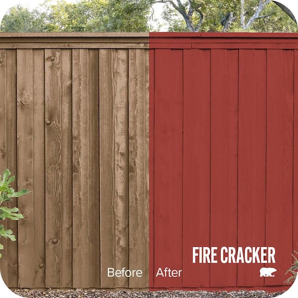 5 gal. #PPU2-16 Fire Cracker Solid Color House and Fence Exterior Wood Stain