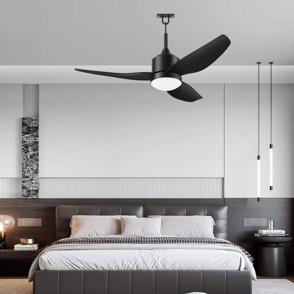 42 in. Smart Outdoor/Indoor Black Downrod Mount Ceiling Fan with Lights Remote, Quiet DC Motor, 6 Speed price history on PriceWatchPro