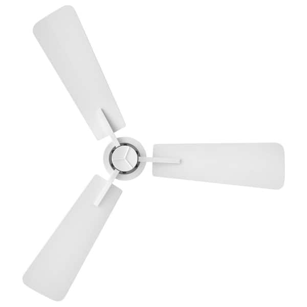 HINKLEY - Atticus 42.0 in. Indoor/Outdoor Integrated LED Matte White Ceiling Fan with Remote Control
