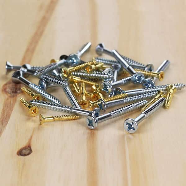 200 Qty #8 x 3/4 Flat Head Solid Brass Phillips Head Wood Screws Good Holding Power in Different Materials - Durable and Sturdy BCP148 