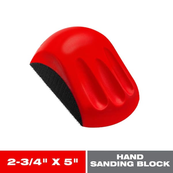 Comfort-Grip Hand Sanding Block For 5 in. Sanding Discs with Assorted 80-Grit, 120-Grit and 220-Grit Sanding Discs