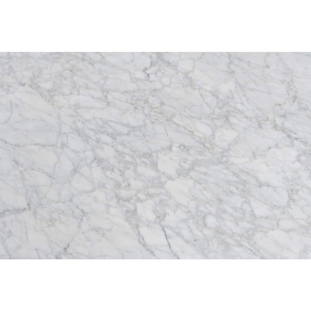 Vezzana 32" Square White Marble Table with Oak Legs
