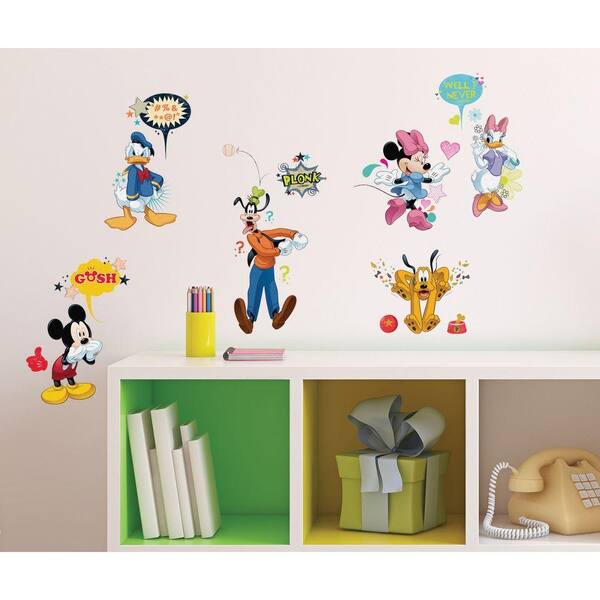 RoomMates 5 in. x 11.5 in. Mickey and Friends Animated Fun Wall Decal