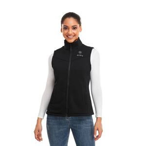 Women's Small Black 7.38-Volt Lithium-Ion Heated Fleece Vest with 1 Upgraded Battery and Charger
