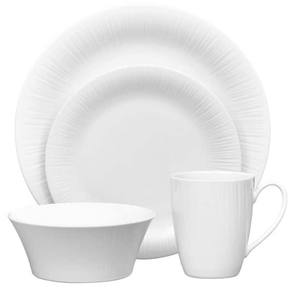 Conifere (White) Porcelain 4-Piece Place Setting, Service for 1