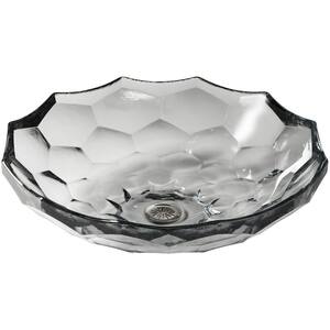 Briolette Glass Vessel Sink in Ice