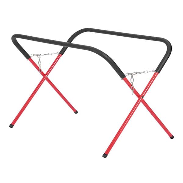 Heavy‑Duty Folding Automotive Workbench, 500‑lbs, Adjustable‑Height Steel Frame, Non‑Slip Feet, 41"x43"x35", Red/Black