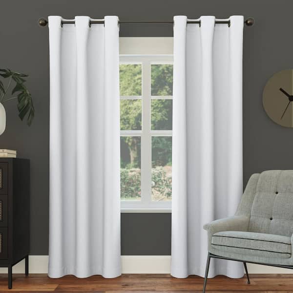 Gavin Energy Saving Oyster White Layered 40 in. W x 120 in. L Grommet Blackout Curtain (Single Panel)