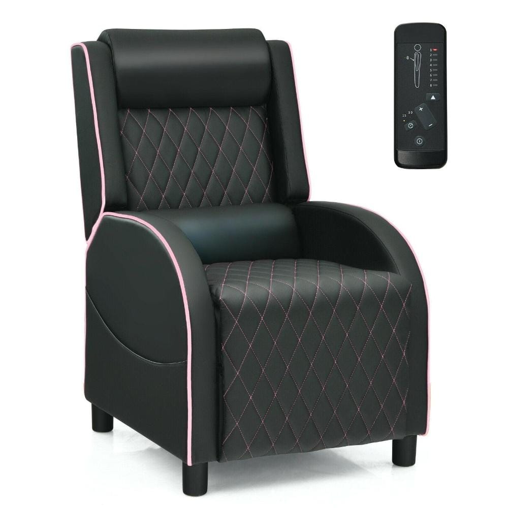 Massage Gaming Recliner Chair Solid Hardwood Pinewood Frame PU Leather 2 Motors 90 120 160 Recline Footrest price history on PriceWatchPro