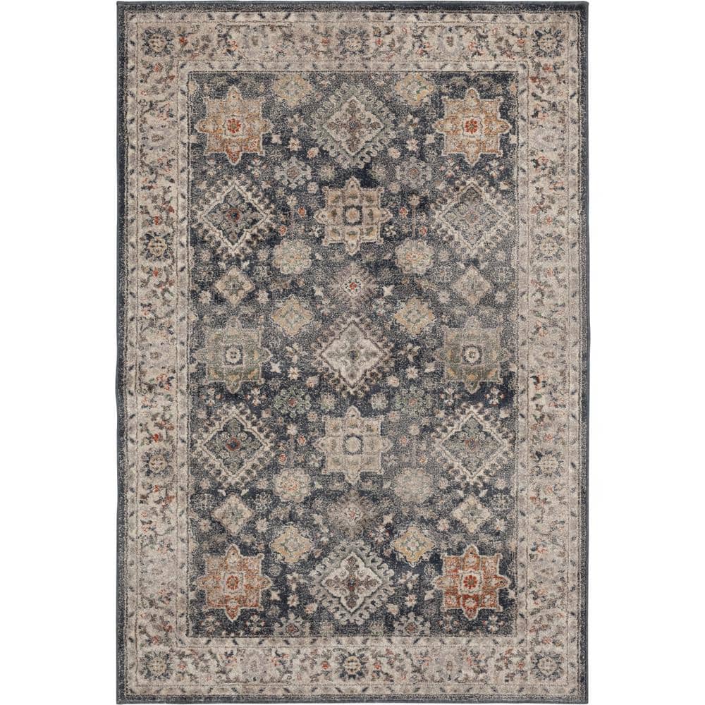 Annbiller Blue/Beige 9 ft. 10 in. x 12 ft. 10 in. Traditional Polypropylene Area Rug price history on PriceWatchPro
