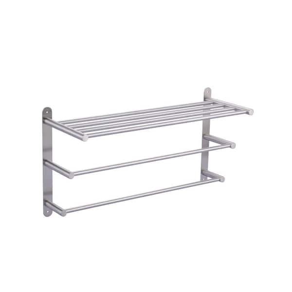 Stainless Steels Wall Mounted Single Towel Holder in Brushed Nickel