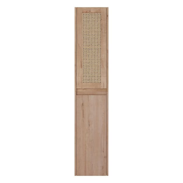 12 in. W x 10 in. D x 59 in. H Bathroom Storage Wall Cabinet in Imitative Oak
