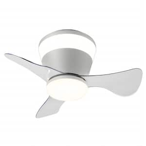 22.4 in. Indoor White IEC297-2 Dimmable Modern LED Ceiling Fan Light with Remote and App Control