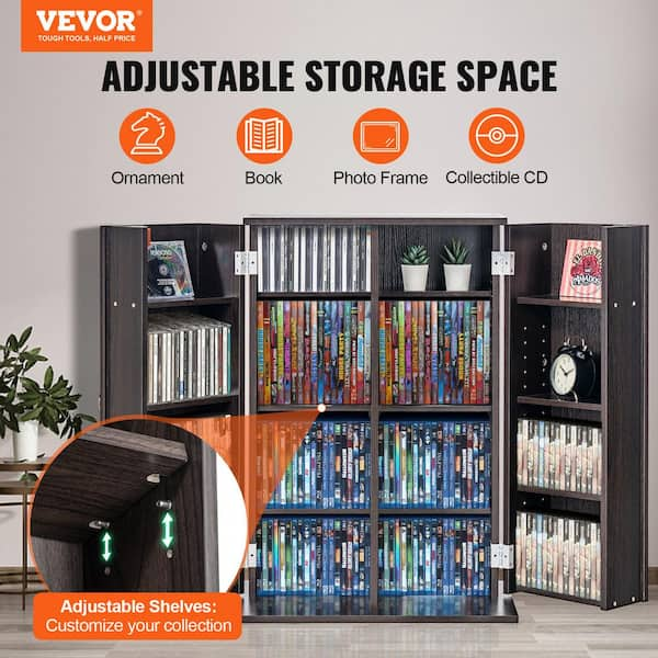 Media Tower Rack Storage 261 CD orders 114 DVD Shelf Cabinet Organizer Stand Holder New