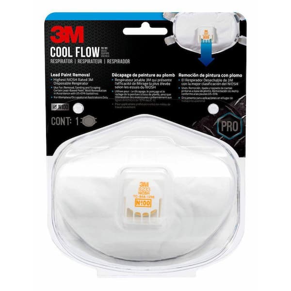 3M 8233 N100 Lead Paint Removal Disposable Respirator Mask with Cool Flow  Valve (1-Pack) 8233PC1-B-NA - The Home Depot