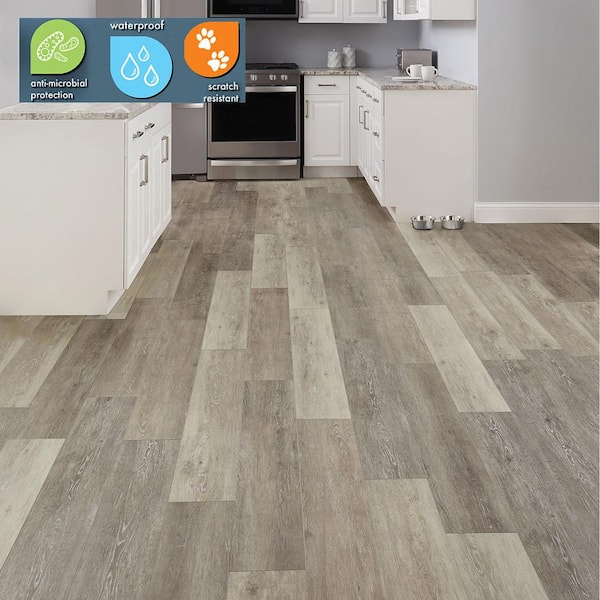 Arnica Lake Oak 22-MIL x 7.1 in. W x 48 in. L Click Lock Waterproof Luxury Vinyl Plank Flooring (19.05 sq. ft./case)