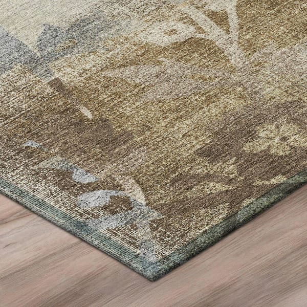 Chantille Machine Washable Indoor/Outdoor Abstract ACN2915 Chocolate 5 ft. x 7 ft. 6 in. Area Rug