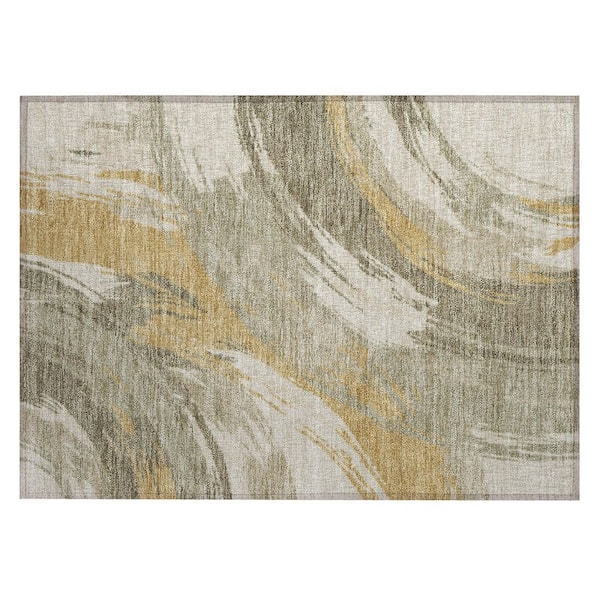 Chantille Machine Washable Indoor/Outdoor Abstract ACN2957 Wheat 2 ft. x 3 ft. Accent Rug
