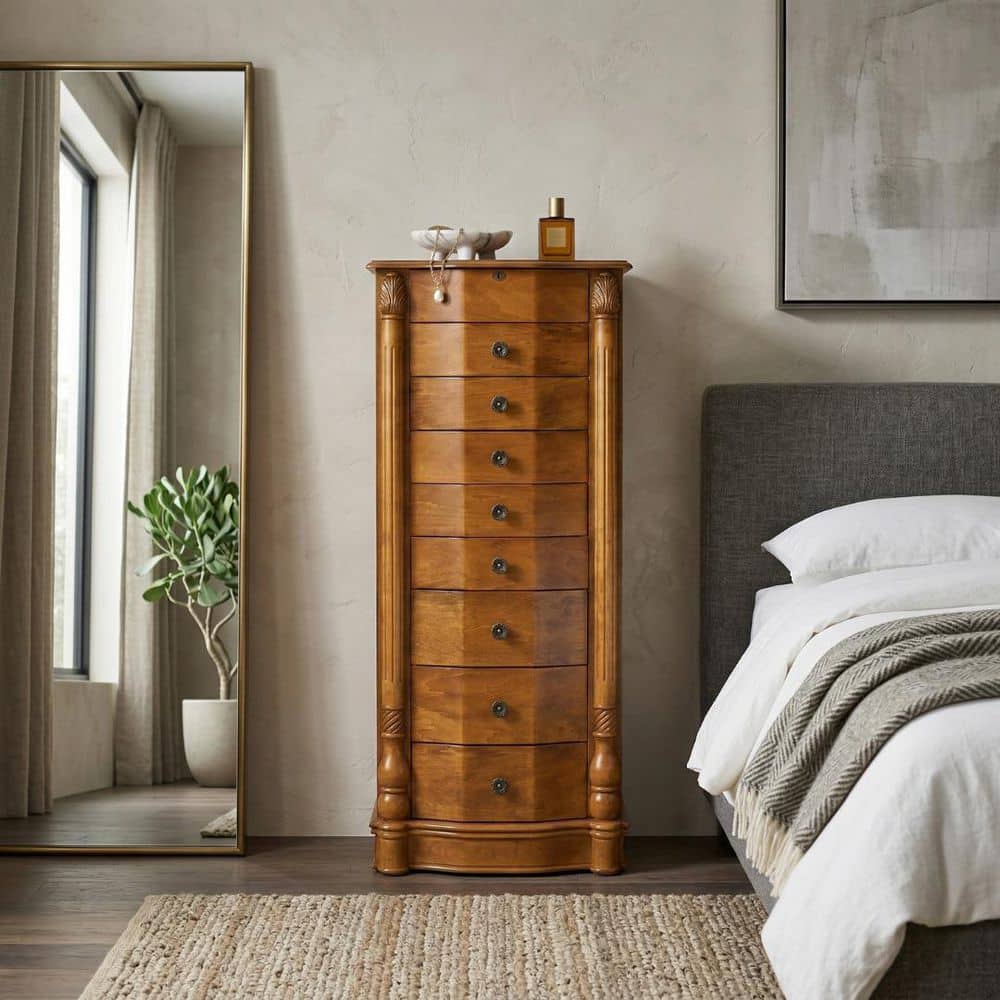 HIVES HONEY Hives and Honey Elizabeth Walnut Jewelry Armoire 6008