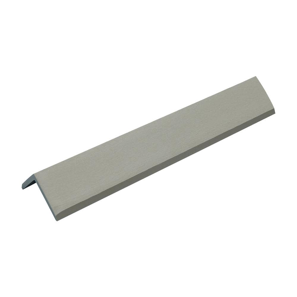 Ejoy 2 in. x 2.2 in. x 8.8 ft. Blue Gray Outdoor PVC Wall Siding End
