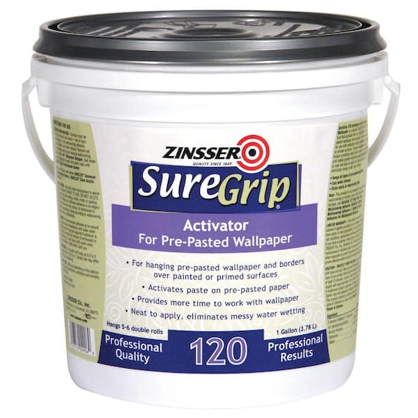 Zinsser SureGrip 120 1 gal. Activator for Pre-Pasted Wallpaper Adhesive  (4-Pack) 2906 - The Home Depot