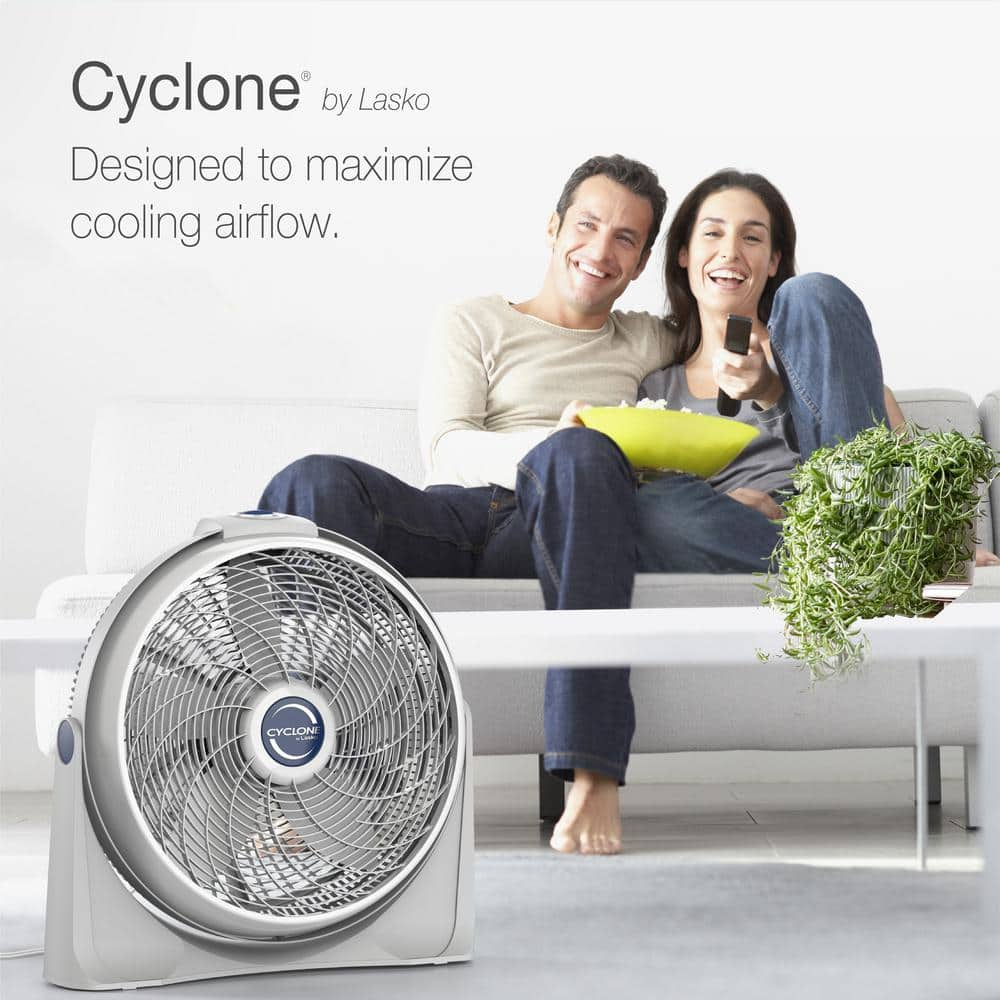 Buy Cyclone Power Circulator 20 In. 3 Speed White Floor Fan With ...