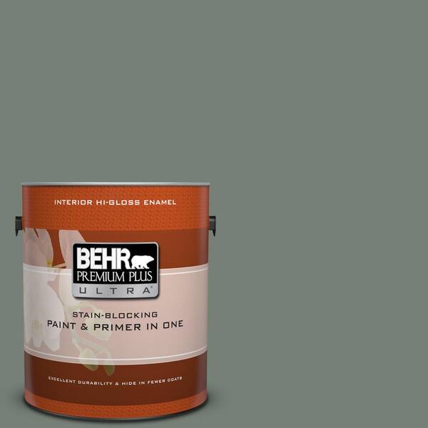 BEHR Premium Plus Ultra 1 gal. Home Decorators Collection #HDC-AC-22 Cedar Forest Hi-Gloss Enamel Interior Paint & Primer