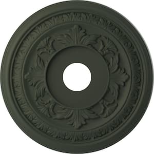 19 in. O.D. x 3-1/2 in. I.D. x 1 in. P Baltimore Thermoformed PVC Ceiling Medallion in UltraCover Satin Hunt Club Green