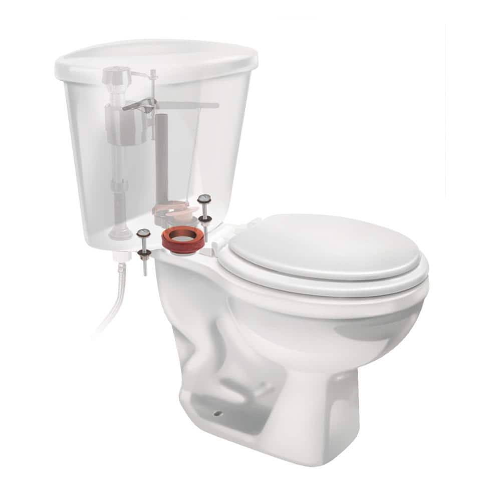 Universal Red Rubber Tank-to-Bowl Gasket and Hardware Kit