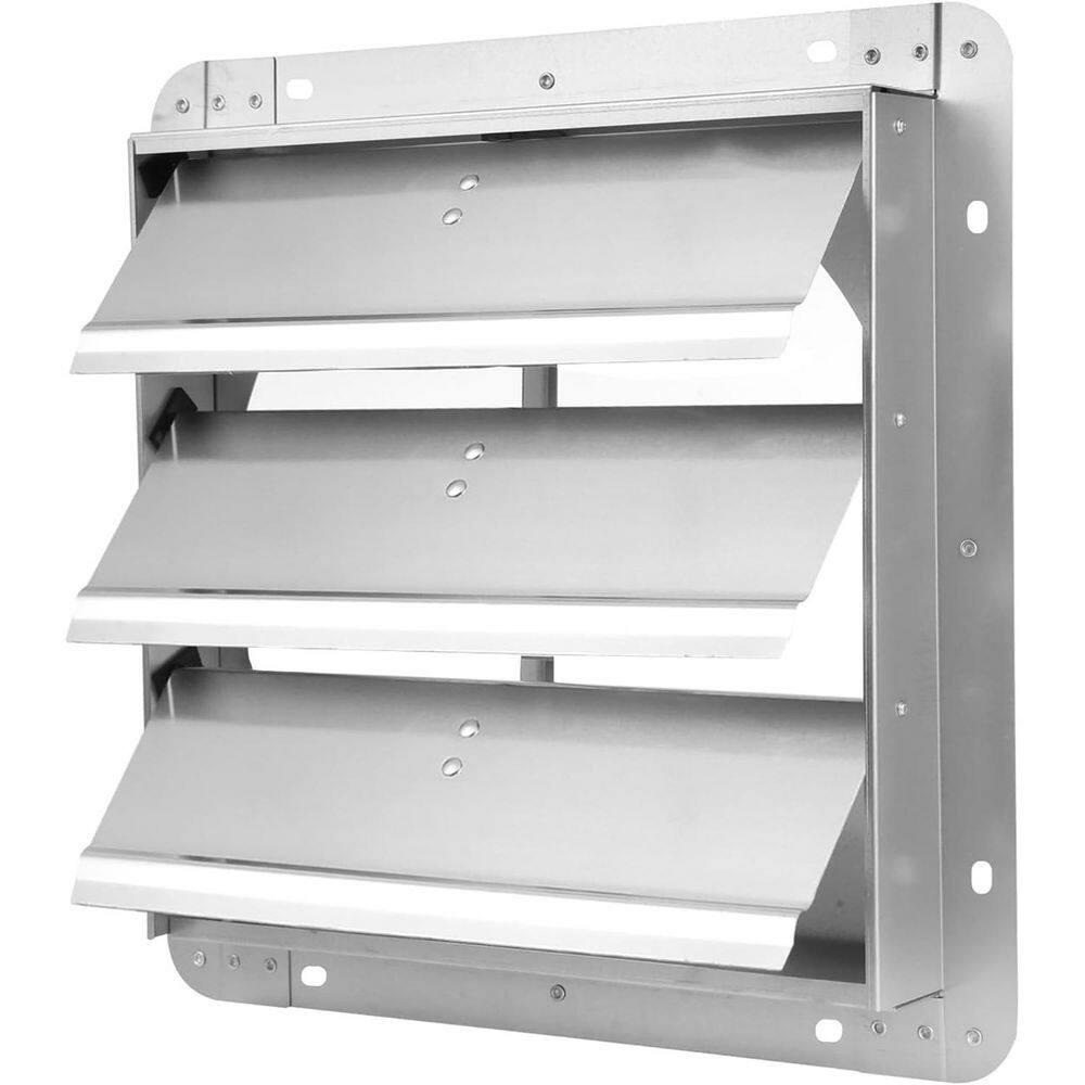 KIWDZFU 14 x 14 in. Square Silver Aluminum Automatic Gravity