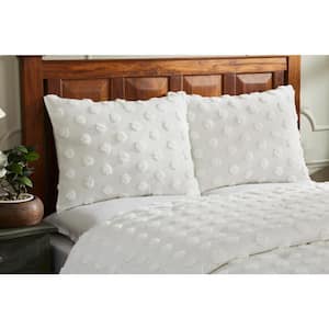 Athenia Collection in Polka Dot Design Tufted Chenille Comforter